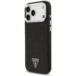 Case Guess Glitter Triangle Logo MagSafe for iPhone 17 Pro Max black - imagine 2
