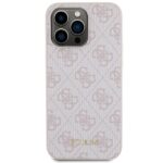 Guess GUHCP15XG4GFPI iPhone 15 Pro Max 6.7" pink hard case 4G Metal Gold Logo - imagine 3