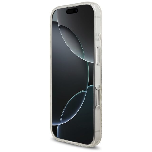 Guess IML Flowers Electro Pearl Strap MagSafe case for iPhone 17 white - imagine 5