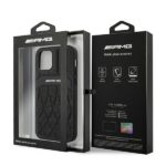 AMG AMHCP12LOSDBK iPhone 12 Pro Max 6.7" black hardcase with Leather Curved Lines - imagine 8