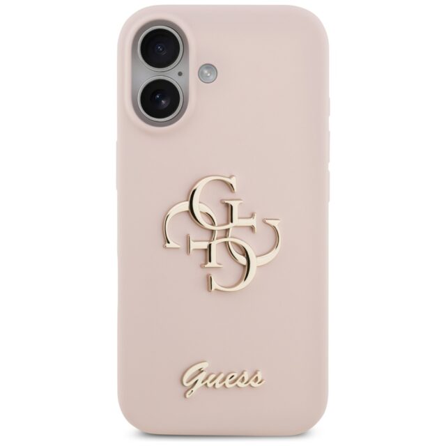 Guess Silicone Big 4G Script Case for iPhone 17 Pink - imagine 3