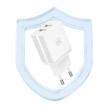 USAMS Charger 2xUSB-A + Micro/USB-A Fast Charging cable  white series HC HCXLTZ02 - imagine 3