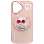 Nimmy Glasses Cool Cat MagSafe case for iPhone 16 pink - imagine 2