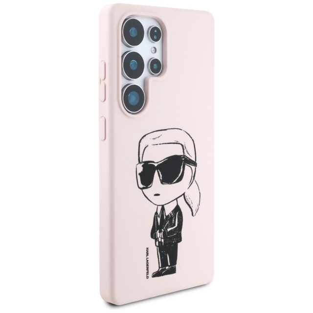 Karl Lagerfeld Silicone Graffiti Ikonik Printed Logo MagSafe Case for Samsung Galaxy S25 Ultra Pink - imagine 4