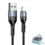 USAMS Braided Cable U55 2A Lightning 1pc for set U55 black 1m SJ448ZJ01 (US-SJ448) SJ448USBS