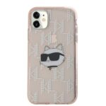 Karl Lagerfeld KLHCN61HKLPCHP iPhone 11 / Xr 6.1" pink hardcase IML Choupette Head & Monogram - imagine 3