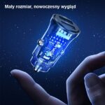 USAMS car charger C31 3A 2xUSB-A Fast Charge blue CC162CC02 (US-CC162) - imagine 5