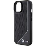Case BMW BMHMP15S23PUCPK iPhone 15 / 14 / 13 6.1" black hardcase Perforated Twisted Line MagSafe - imagine 6