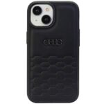 Audi GT Synthetic Leather iPhone 15 / 14/ 13 6.1" black hardcase AU-TPUPCIP15-GT/D2-BK