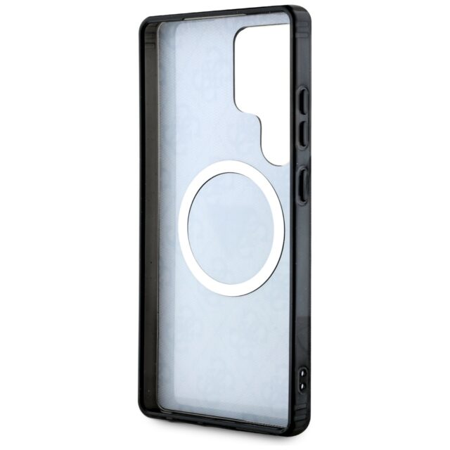 Case Guess 4G Glitter Triangle Buttons MagSafe for Samsung Galaxy S25 Ultra black - imagine 7