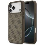 Guess 4G Classic Case for iPhone 17 Pro Max Brown