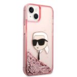 Karl Lagerfeld KLHCP14SLNKHCP iPhone 14/ 15 / 13 6,1" pink hardcase Glitter Karl Head - imagine 4