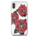 Guess GUHCPXROSTR iPhone X transparent hard case Flower Desire red rose - imagine 5