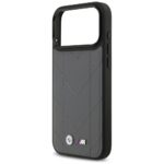 Case BMW M Quilted Logo MagSafe for  iPhone 17 Pro Max anthracite - imagine 6
