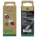 Adapter 4smarts Data Blocker USB-C to USB-A/USB-C black 2pcs - imagine 4