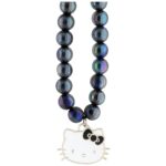 Hello Kitty Pearls Kitty Head Phone Charm Black - imagine 2
