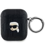 Karl Lagerfeld KLA2PGKIPK AirPods 1/2 cover black Monogram Karl Head