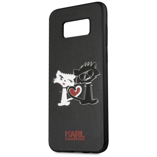 Karl Lagerfeld KLHCS8LCL1BK S8 Plus G955 hardcase black Choupette in love - imagine 3