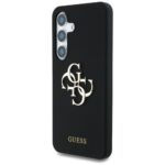 Case Guess Silicone Big 4G Logo Bottom Script Samsung Galaxy S25 black - imagine 2