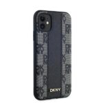 DKNY DKHMN61PCPVSLK iPhone 11 / Xr 6.1" black hardcase Leather Checkered Mono Pattern MagSafe - imagine 4