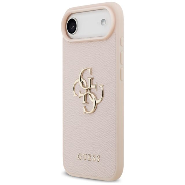 Guess Grained Big 4G & Classic Logo Case for iPhone Air Pink - imagine 2