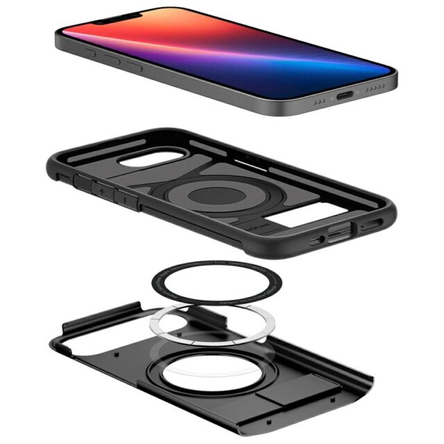 Case Spigen Slim Armor Mag MagSafe for iPhone 16e black - imagine 8