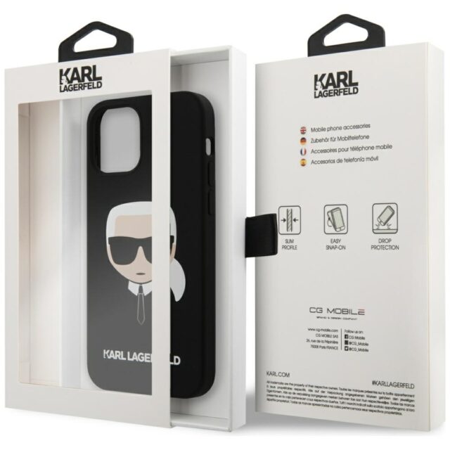 Karl Lagerfeld KLHCP12MSLKHBK iPhone 12/12 Pro 6,1" black hardcase Silicone Karl`s Head - imagine 9