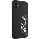 Karl Lagerfeld KLHCN61SKSVGK iPhone 11 /Xr  6.1" black hardcase Silicone Signature - imagine 4