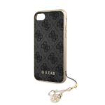 Guess GUHCI8GF4GGR iPhone 7/8/SE 2020/ SE 2022 grey hard case 4G Charms Collection - imagine 5