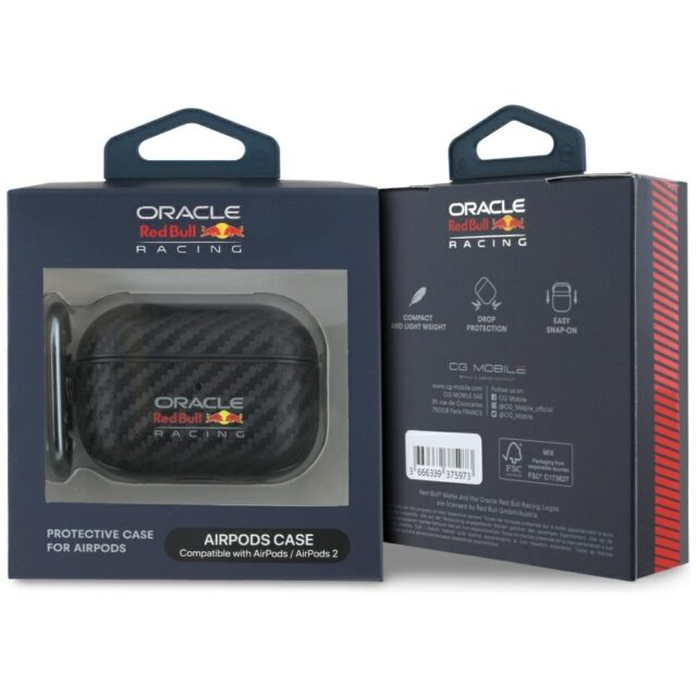 Case Red Bull PU Carbon Logo for AirPods Pro 2 black - imagine 4