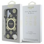 Guess GUHMP16SH4PYEEK iPhone 16 6.1" black hardcase IML Peony On 4G Background MagSafe - imagine 8
