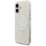 Guess IML Flowers Electro Pearl Strap MagSafe case for iPhone 17 white - imagine 3