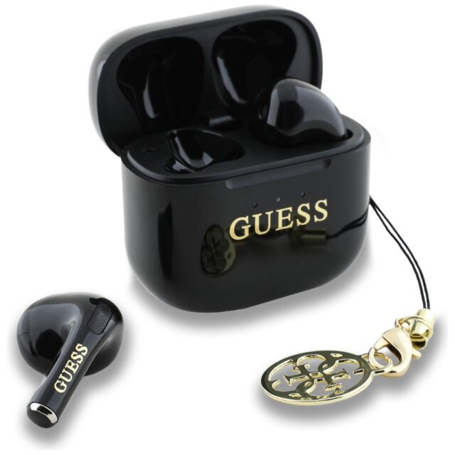 TWS headphones Guess Glossy Effect Printed Classic Logo & Charm black - imagine 2