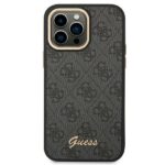 Guess GUHCP14XHG4SHK iPhone 14 Pro Max 6,7" black hard case 4G Vintage Gold Logo - imagine 3