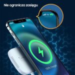 USAMS Inductive Charger US-CD159 magnetic W1 15W Extra-thin iPhone 12 series white CD159DZ02 - imagine 7