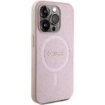Guess GUHMP15XPSAHMCP iPhone 15 Pro Max 6.7"pink hardcase Saffiano MagSafe - imagine 4