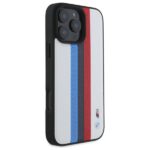 BMW BMHMP16X23PUPTH iPhone 16 Pro Max 6.9" white hardcase M Perf. Tricolor Printed Stripes - imagine 4