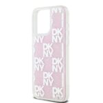DKNY DKHCP15XLCPEPP iPhone 15 Pro Max 6.7" pink hardcase Liquid Glitter Multilogo - imagine 6