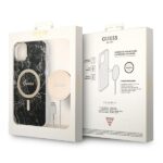 Guess Set GUBPP14SHMEACSK Case+ Charger iPhone 14 / 15 / 13 6,1" czarny/black hard case Marble Mag - imagine 10
