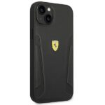 Ferrari FEHCP14MRBUK iPhone 14 Plus / 15 Plus 6.7" black hardcase Leather Stamp Sides - imagine 4