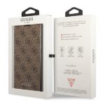 Guess GUBKS22LG4GFBR S22 Ultra S908 brown book 4G Metal Gold Logo - imagine 7