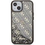Guess GUHCP14SLC4PSGK iPhone 14 / 15 / 13 6.1" black hardcase Liquid Glitter 4G Transculent - imagine 3