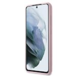 Guess GUHCS21FLSLMGLA S21 FE G990 lavender hardcase Silicone Script Metal Logo - imagine 5