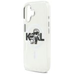 Karl Lagerfeld IML Glitter Karl & Choupette Sketch Logo MagSafe Case for iPhone 17 Clear - imagine 6