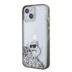 Karl Lagerfeld KLHCP15SLKCNSK iPhone 15/ 14 / 13 6.1" transparent hardcase Liquid Glitter Choupette - imagine 2