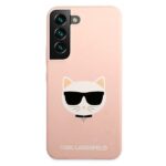 Karl Lagerfeld KLHCS22MSLCHPI S22+ S906hardcase  pink Silicone Choupette Head - imagine 3