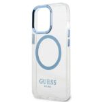 Guess GUHMP13LHTRMB iPhone 13 Pro / 13 6,1" blue hard case Metal Outline Magsafe - imagine 6