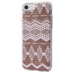 Guess GUHCP7TGTA iPhone 7/8/SE 2020/ SE 2022 taupe hardcase Aztec Tribal 3D