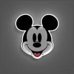 Neon Yellowpop Disney Mickey Printed     Face