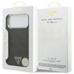 Case Guess 4G Triangle Logo MagSafe for iPhone 17 Pro Max black silver - imagine 8